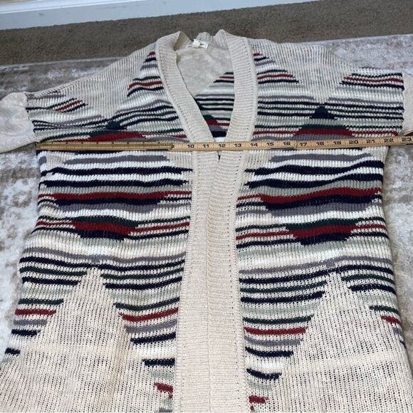 Silence + Noise Aztec Southwestern Long Maxi knit sweater Cardigan Duster SZ SM - Picture 10 of 10